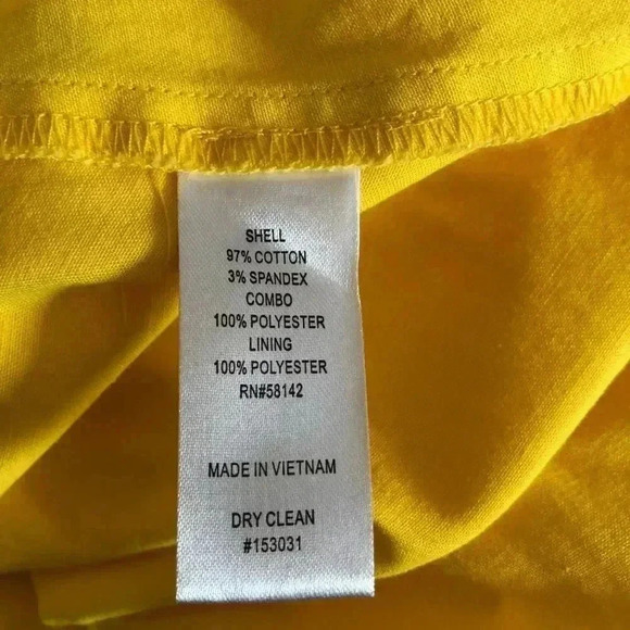 London Style Collection yellow and white mod fit and flair dress 12 - Picture 11 of 14